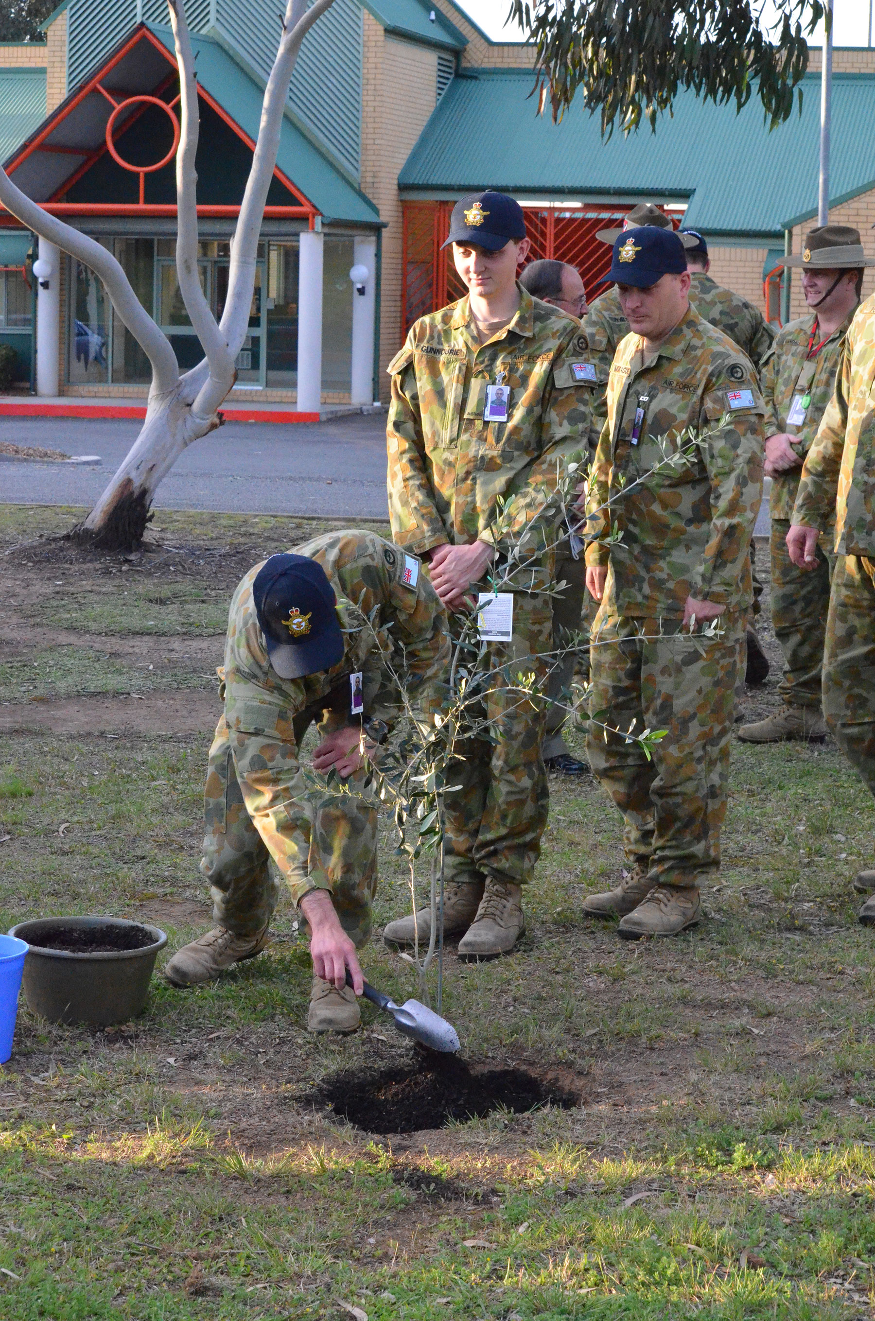 09 Troops Planting Olive Trees as Part of Lamia Barracks Commemorations 16 Sept 2011